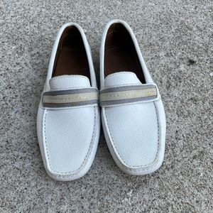 Zara mens white loafers